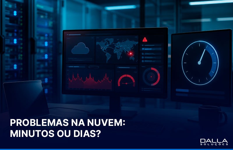Imagem representando suporte cloud especializado resolvendo problemas em ambiente corporativo com rapidez, estabilidade e continuidade operacional.