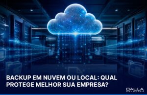Comparativo entre backup em nuvem e backup local para proteção de dados empresariais.